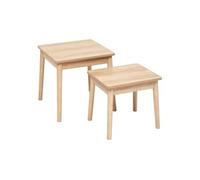 Lot de 2 tables gigognes naturel Abana