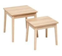 5five - lot de 2 tables gigognes abana bois clair