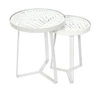 Lot De 2 Tables Gigognes Wild Blanc Home Deco Factory