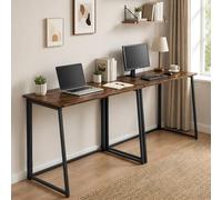 Lot de 2 tables modulaires pliables de style industriel rustique marron design peu encombrant pour salles de séminaire Assemblage facile 80 x 40 x 74 cm Parfait pour loft et bureau