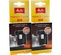 Lot de 2 tablettes de nettoyage pour machines à café automatiques - 8 tablettes - Compatible avec le système Melitta Perfect Clean et les modèles tels que Caffeo Solo, Barista, CI, Passione, Purista