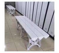 Lot de 2 tabourets à changement de chaussures en plastique ABS durable - Banc long imperméable pour l'école, la salle de sport, la salle de bain, la piscine publique - Changement de chaussures facile