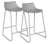 Lot de 2 tabourets bar Design ""Otac"" Atmosphera - Gris