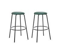 Lot de 2 Tabourets de Bar avec Repose-Pieds Chaise d'Ilot de Cuisine en Vel