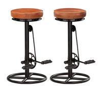 Lot de 2 Tabourets de Bar Chaises Bistrot Bois Massif de Récupération vidaXL