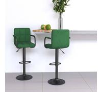 Lot de 2 Tabourets de Bar Chaises Bistrot Pub Cuisine Gris Clair Velours vidaXL