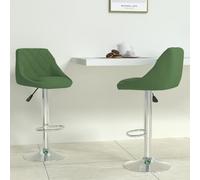 Lot de 2 Tabourets de Bar Chaises Bistrot Pub Cuisine Gris Clair Velours vidaXL