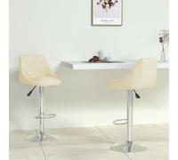 Lot de 2 Tabourets de Bar Chaises Bistrot Pub Cuisine Gris Similicuir vidaXL