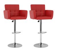 Lot de 2 Tabourets de Bar Chaises Bistrot Pub Cuisine Noir Similicuir vidaXL