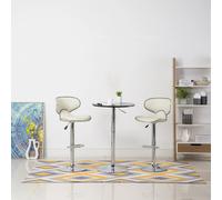 Tabourets De Bar 2 Pcs Crème Similicuir - Vidaxl