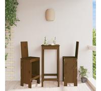 2 pcs Tabourets marron miel 40x48,5x115,5 cm bois massif de pin
