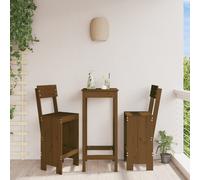 Tabourets 2 pcs marron miel 40x42x120 cm bois massif de pin