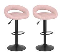 Barkrukken 2 st fluweel roze333274