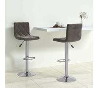 Lot de 2 Tabourets de Bar Chaises Bistrot Pub Intérieur Noir Velours vidaXL