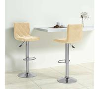 Lot de 2 Tabourets de Bar Chaises Bistrot Pub Intérieur Noir Velours vidaXL