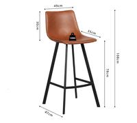 Lot de 2 tabourets de bar en PU OSAKA