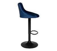 Lot de 2 tabourets de bar en velours bleu ROBIN Bleu