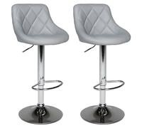 Lot De 2 Tabourets De Bar Gris Jasper Gris
