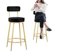 Lot de 2 tabourets de Bar Hauteur comptoir 35 Pouces pour Cuisine Tabouret Industriel Tabouret de Bar rembourré en Velours Chaises Hautes à Hauteur Fixe, capacité de Charge 330 LBS