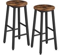 Lot de 2 Tabourets de Bar-HOOBRO -Tabouret de Petit-déjeuner- Chaises Hautes-pour Salle à Manger, Cuisine, Bar-Style Industriel