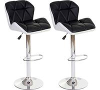 2x Tabouret De Bar Hamilton, Chaise De Comptoir, Bois, Similicuir, Rotatif Anthracite Multicolore