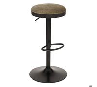 Tabouret de bar Ilsa ajustable noir et kaki Atmosphera Noir G
