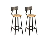 Lot de 2 Tabourets de Bar Industriel H75 - INDUS -