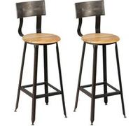 Lot de 2 Tabourets de Bar Industriel H75 - INDUS - ALTOBUY Gris G