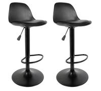 Lot de 2 Tabourets de Bar "Isak" 104cm Noir