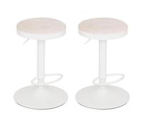 Lot de 2 Tabourets de Bar "Isla" 60-76cm Beige