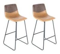 Lot de 2 tabourets de bar "kylie" 103cm marron & noir G