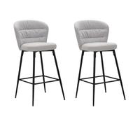 Lot de 2 Tabourets de Bar "Losanna" 108cm Gris