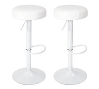 Lot De 2 Tabourets De Bar - Home Deco Factory - Mumford - Réglables - Blanc