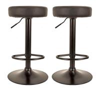 Lot de 2 Tabourets de Bar "Mumford" 63-83cm Noir