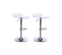 Lot de 2 tabourets de bar OLIVER - Acrylique - Transparent