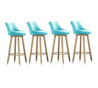 Lot de 2 tabourets de bar pivotants élégants en velours avec dossier, hauteur de comptoir, design rotatif à 360° pour cuisine, pub, salle à manger, décoration d'intérieur moderne