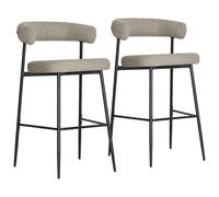 Lot de 2 tabourets de bar verts chinés théa
