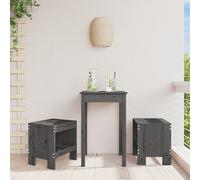 Vidaxl Tabourets De Jardin 2 Pcs Gris 40x36x45 Cm Bois Massif De Pin Gris