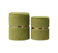 Lot de 2 Tabourets Design "Milas" 44cm Vert Pistache