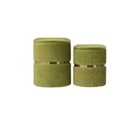 Lot de 2 Tabourets Design "Milas" 44cm Vert Pistache
