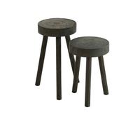Lot de 2 Tabourets en Bois "Jenny" 56cm Noir
