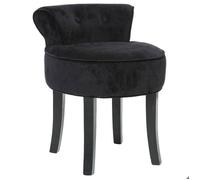 Lot de 2 tabourets effet velours noir Firmin Noir