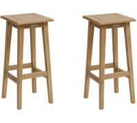 Lot de 2 tabourets hauts jardin TIWI Acacia certifié FSC® Hespéride