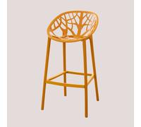 Lot de 2 tabourets hauts Ores en polypropylène Moutarde ¿75 cm