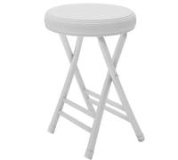 Lot de 2 tabourets pliants portables, barre rembourrée légère, capacité de 150 kg, empilables et pliables pour la maison, la cuisine, la salle à manger, le camping