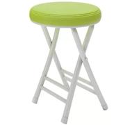 Lot de 2 tabourets pliants portables, légers et rembourrés avec capacité de 150 kg, empilables et pliables pour la maison, la cuisine, la salle à manger, le camping (vert clair)