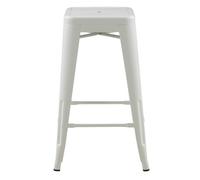 Lot de 2 tabourets pour îlot central 66 cm en métal blanc mat - indus