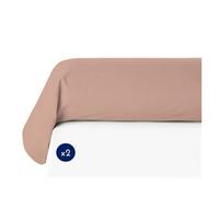 Lot de 2 taies de traversin 100% Coton - Douces, Respirantes et lavables - Tissage serré -Rose - Taille 85x185 cm - Certifiées Oeko-TEX