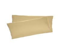 Lot de 2 Taies d'oreiller 135x40cm en 100% Microfibre, Housse d'oreiller avec Fermeture Éclair - Kaki
