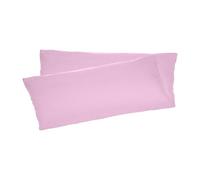 Lot de 2 Taies d'oreiller 135x40cm en 100% Microfibre, Housse d'oreiller avec Fermeture Éclair - Lilas